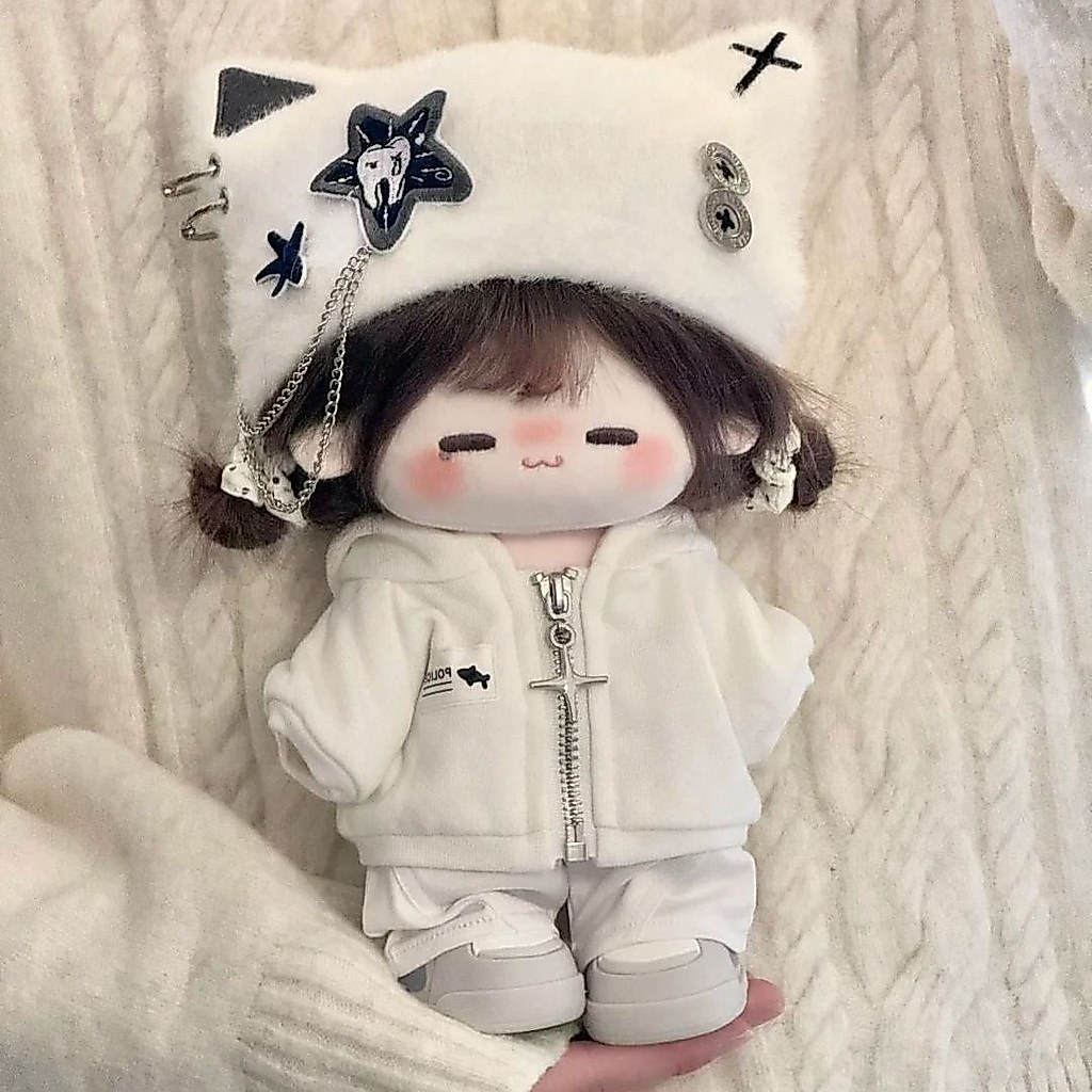 Bộ quần áo trẻ em 20cm Ichiban Quần áo búp bê Cotton không thuộc tính Mũ tai mèo dễ thương Thời trang Mặc tinh tế