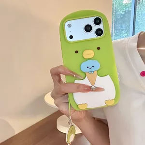 Hình vật góc dễ thương Vịt xanh iphone17 Apple 16 Thích hợp cho vỏ điện thoại 14 / 15pro max 13