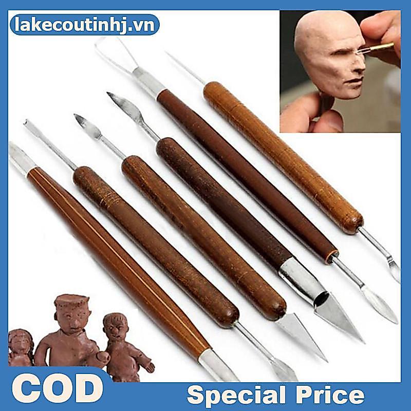 Lu 6 Chiếc Đất Sét Điêu Khắc Sáp Khắc Đồ Gốm DIY Dụng Cụ Shapers Polymer Mô Hình Quà Tặng tinhj