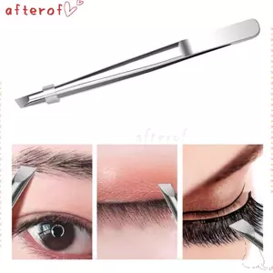 Nhíp lông mày AFTEROF, Nhíp tóc mặt bằng thép không gỉ có độ chính xác cao, Đầu nghiêng da nhạy cảm Đầu lông mi giả Nhíp Ứng dụng lông mi giả