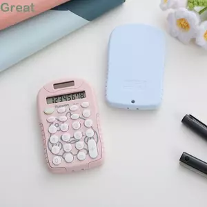Máy tính bàn phím TUYỆT VỜI, Máy tính điện tử Mini nút silicon, Máy tính toán hoạt hình 8 chữ số sáng tạo Máy tính toán học sinh Văn phòng phẩm