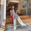 Áo Vest dây đeo kẻ sọc ngọt ngào cổ điển Hàn Quốc mùa hè Thiết kế phong cách mới Slim-fit Slimmer Look All-match Chic Top
