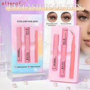 Keo nối mi AFTEROF, Keo dán mi dính chắc 10ml, Keo dán mi bền bỉ Di động lâu trôi 3in1 Dụng cụ tẩy lông mi
