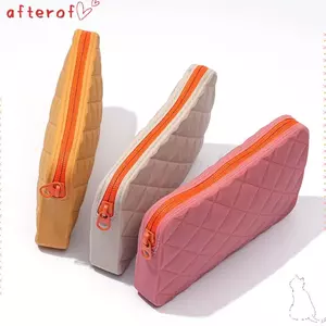 Túi đựng mỹ phẩm AFTEROF, Hộp đựng cọ trang điểm vuông chống thấm nước, dung tích lớn bằng silicon có khóa kéo Túi trang điểm du lịch