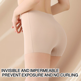 Quần lót liền mạch vô hình 『Brelira』Liquid Foundation Safety Pants Ice Silk 10A Quần lót boxer cotton mùa hè kháng khuẩn