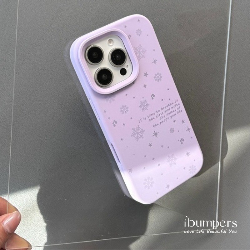 ibumpers Ốp Điện Thoại iPhone Hàn Quốc Họa Tiết Bông Tuyết Cho IPhone 16 15 14 12 13 11 Pro Max IP 7 8 Plus X XS XR Ốp Lưng Silicon Lỏng Mềm