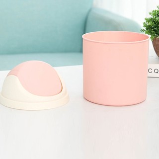 Thùng rác có nắp sáng tạo Mini - Thùng rác phòng khách để bàn lò xo