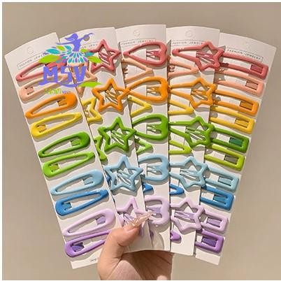 Kẹp tóc hình ngôi sao nhiều màu sắc dành cho trẻ em, phù hợp bé gái