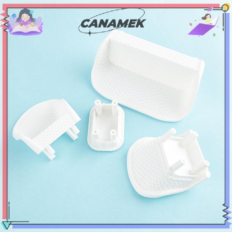 CANAMEK 4 Trắng DIY Nhà Búp Bê Thu Nhỏ Phòng Khách Cổ Sofa Bàn Mô Hình Đồ Chơi Trẻ Em CSF