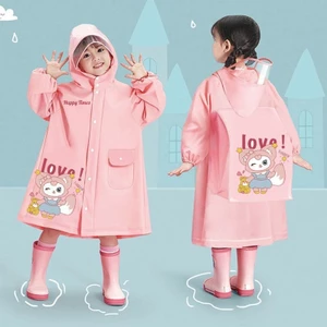 Áo Mưa Trẻ Em Cao Cấp Chống Thấm Nước Cho Bé Trai Bé Gái Đi Học Mẫu Giáo Có Vị Trí Để Ba Lô