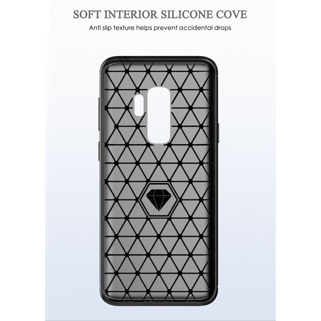 Ốp điện thoại TPU dễ thương Samsung Galaxy S9 Plus Armor Fiber Carbon Soft Silicone Ốp điện thoại Samsung S9Plus