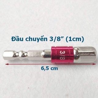 Bộ Đầu Chuyển Bulong 1/4, 3/8, 1/2 Chân Lục Giác Sang Đầu Vuông, Dài 7cm, Dùng Cho Khoan Và Máy Bắn Vít