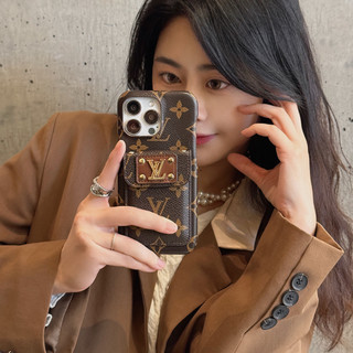 Ốp lưng 17promax 17Air Túi đựng thẻ sang trọng Vỏ điện thoại Tương thích với IPhone 16 Pro Max cho IP 13 14 Pr 15 Pro Max Thời trang Nửa gói Vỏ bảo vệ chống sốc cứng