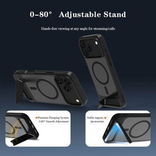 Ốp điện thoại đứng từ tính Lereach cho iPhone 17 Pro Max / iPhone Air / 17 Pro / 17 Bảo vệ thả, Chân đế có thể điều chỉnh
