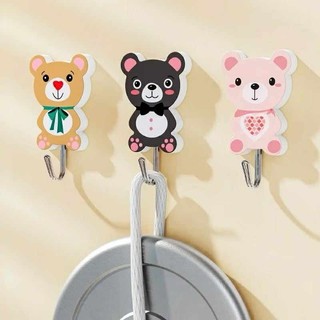 Móc Dán Tường Hình Gấu Dễ Thương Vỉ 3 Cái