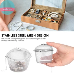 SUND Giỏ đựng trang sức thép không gỉ, có khóa và móc - Phù hợp lưu trữ quý giá