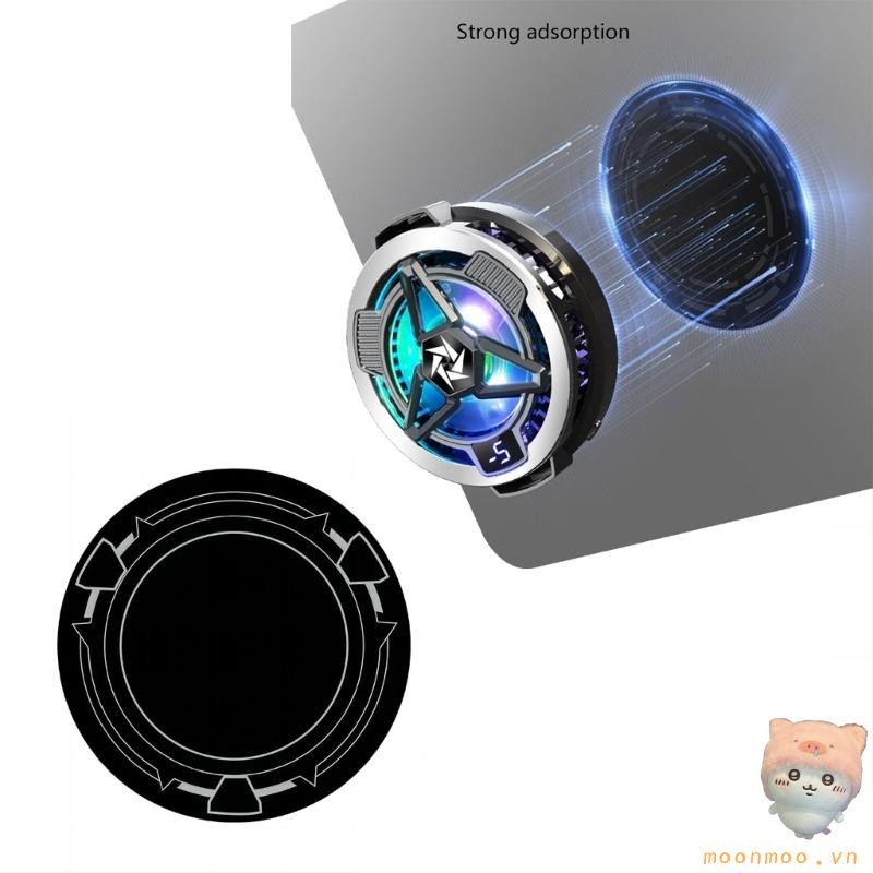 Mặt Trăng 6cm 9cm Tấm Tản Nhiệt Từ Tính Miếng Dán Nhẫn Tấm Từ Tính Giá Đỡ Điện Thoại Đa Năng Quạt Làm Mát Kim Loại P