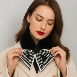 NECKLACEMASK Ấm Cổ Mùa Đông, Lông Thỏ Giả Dày Khăn Cổ Chữ Thập, Ấm Cổ Màu Trơn Thanh Lịch Khăn Choàng Mặc Ngoài Trời