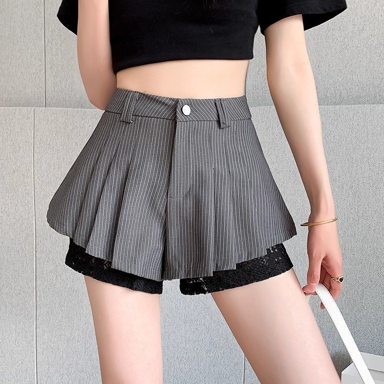 Mùa Hè 2025 Cao Cấp Rời Thường Ngày Culottes Nữ Hot Girl Ren Thiết Kế Mỏng Hơn Nhìn Phù Hợp Với Quần Ống Rộng