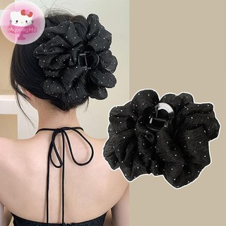Moonlights Thanh Lịch Nơ Kẹp Tóc Nữ Tính Khí Lưới Thanh Lịch Thời Trang Phụ Kiện Tóc Cô Gái Tạo Kiểu Kẹp Tóc Mũ Đội Đầu EN