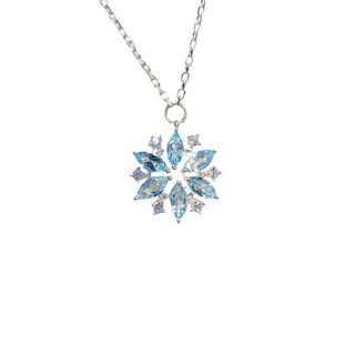 Mặt Dây Chuyền Bông Tuyết Với Topaz Và Aquamarine - Trang Sức Nữ Đẹp Mắt