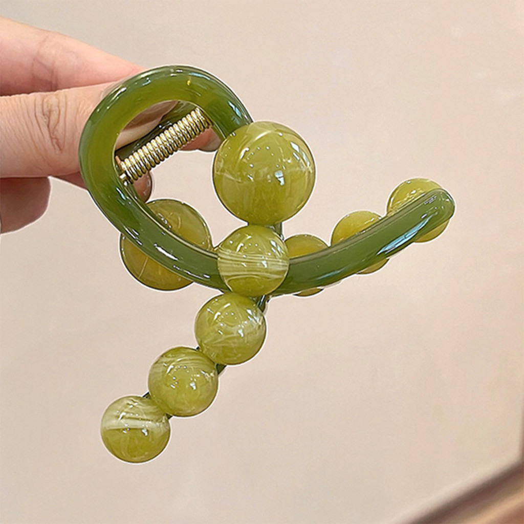 Kẹp Móng Vuốt Tóc Nữ Có Hạt Tròn, Chống Trơn Trượt Phù Hợp Tóc Dày Và Mỏng