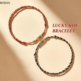 Misa Handmade Nút Dây Đỏ Đen Vòng Tay May Mắn Cho Nam Nữ, Vòng Tay Có Thể Điều Chỉnh Quà Tặng Hoàn Hảo Cho Cặp Đôi Và Người Bạn Thân Nhất