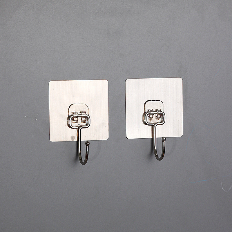 10PCS Móc treo tường lớn dính siêu chắc cho phòng tắm nhà bếp, móc trong suốt có móc nặng và không dấu vết