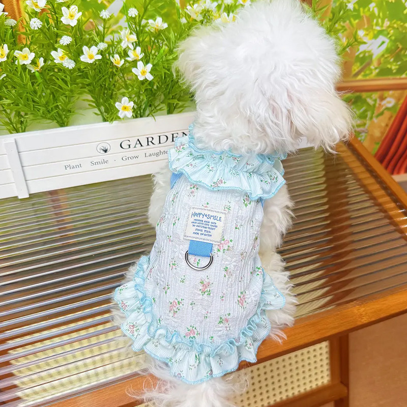 [Pet-Eleven] Đầm thú cưng xù hoa Quần áo chó Quần áo mèo Đi chơi Lực kéo Phong cách công chúa Quần áo thú cưng Mèo Chó nhỏ Teddy Pomeranian Schnauzer Maltese