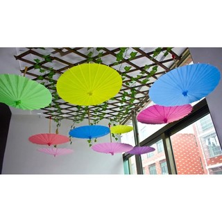SWEETASHAHEARTS 1 Cái Đồ Dùng Tranh, Ô Giấy Tay Dài Màu, DIY Handmade 20 / 30 / 40 / 60cm Trống Đạo Cụ Chụp Ảnh Cho Bé Tắm Kỷ Niệm Sinh Nhật Đám Cưới