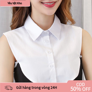 Set cổ áo giả thời trang trắng đen đa phong cách, có thể tháo rời và tái sử dụng, tiết kiệm chi phí thay đổi phong cách