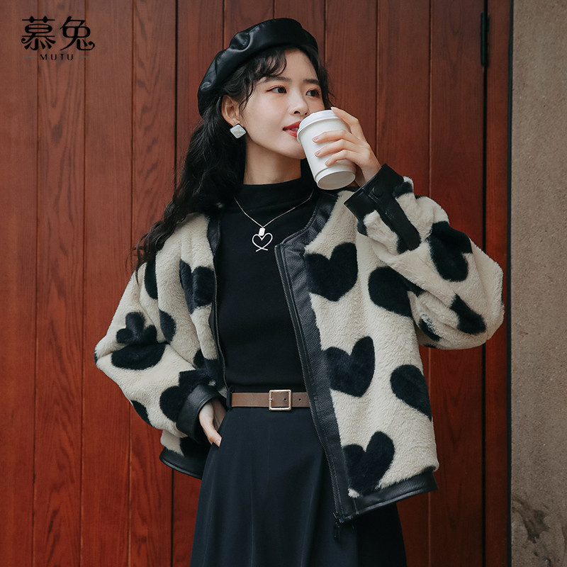 Mutu Tình Yêu - Jackets Thick Sheep Fur Winter 2025 Luxurious Short Faux Fur