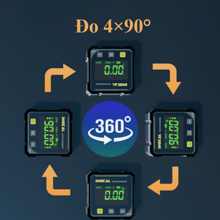 Thước Đo Góc Kỹ Thuật Số - Laser & Cảm Biến Nghiêng, Đo Độ Dốc Chính Xác, Màn Hình LCD Sắc Nét
