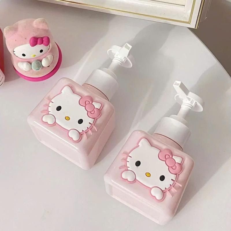 Chai Chiết Mỹ Phẩm Kitty Dễ Thương Dạng Nhấn Dùng Đựng Sữa Tắm, Sữa Dưỡng, Sữa Rửa Mặt 200ml