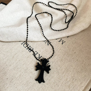 Vòng cổ mặt dây chuyền chéo đính cườm phong cách Gothic, phù hợp cho nữ, thiết kế thời thượng