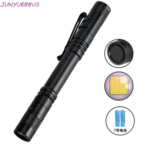 JUNYUE88US Đèn Bút Mini Đèn Pin Di Động, Siêu Sáng Với Kẹp Đèn Pin Kẹp Đèn Làm Việc, Kẹp Bút Đèn Pin Ngoài Trời Đèn Pin Mini Di Động Màu Đen Mini Đèn Pin LED Tìm Kiếm
