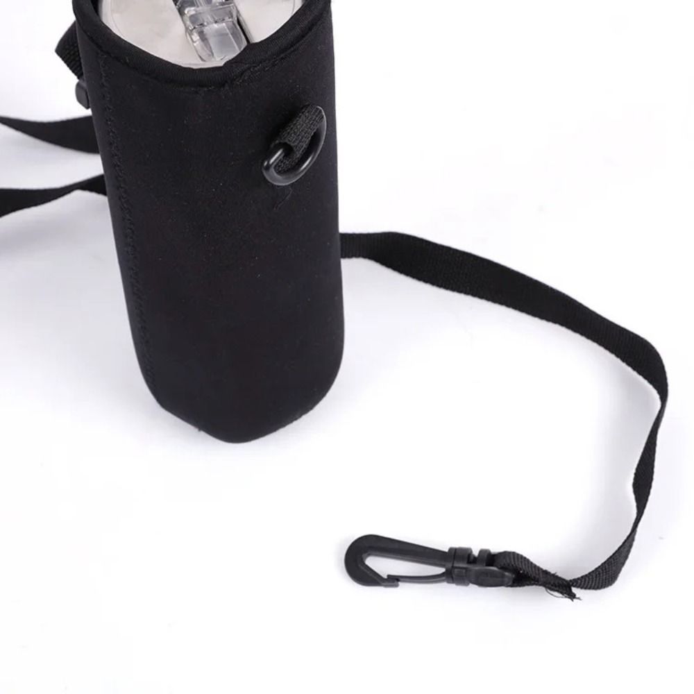 Giá đỡ chai nước YMIFI, Túi đựng chai cách nhiệt Neoprene màu đen, Túi đựng chai nước có dây đeo di động 750ML / 1000ML / 1500ML