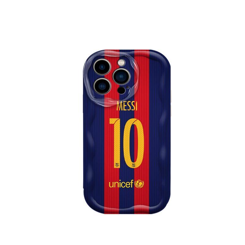 Ốp Silicon Hoạt Hình Cho iPhone 17 16 15 14 13 12 11 Pro Max Plus 17 AIR 3D Wave Vỏ Điện Thoại Mềm TPU NO.10 Bóng Đá World Cup Messi Ốp Lưng Chống Sốc