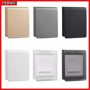 Hộp chống nước ổ cắm YRBWD, Vỏ bảo vệ công tắc nhựa treo tường, Nguồn cung cấp ổ cắm điện tự dính 86 loại Vỏ cắm điện