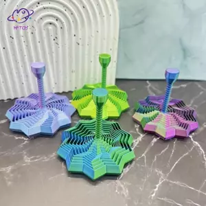 Ngôi sao Fidget giác quan mở rộng in hình HFTOY 3D, Đồ chơi Fidget Fractal 4,33Inch có thể mở rộng Hình bát giác với tay cầm có thể tháo rời ~