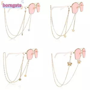 BORAGETE Chống Trượt Mất Dây Xích Nữ Có Thể Điều Chỉnh Mặt Dây Xích Cổ Kính Mát Dây Xích