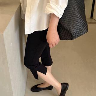 [Hàng mới về] Quần Capri Quần co giãn Thiết kế mùa hè xẻ bên Skinny Skinny Slimmer Nhìn thường ngày Quần crop