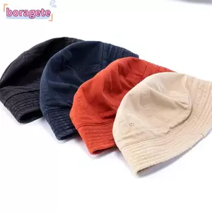 Mũ ngư dân BORAGETE, Mũ xô phong cách Nhật Bản cổ điển, Chu vi đầu lớn thời trang Mũ che nắng ngắn vành Unisex