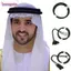 BORAGETE 1 Cái Dây, Man Saudi Dubai Sa Mạc Phụ Kiện Dây Mũ, Đen Hồi Giáo Quần Áo Egal Shemagh Khăn Cho Người Lớn Trẻ Em