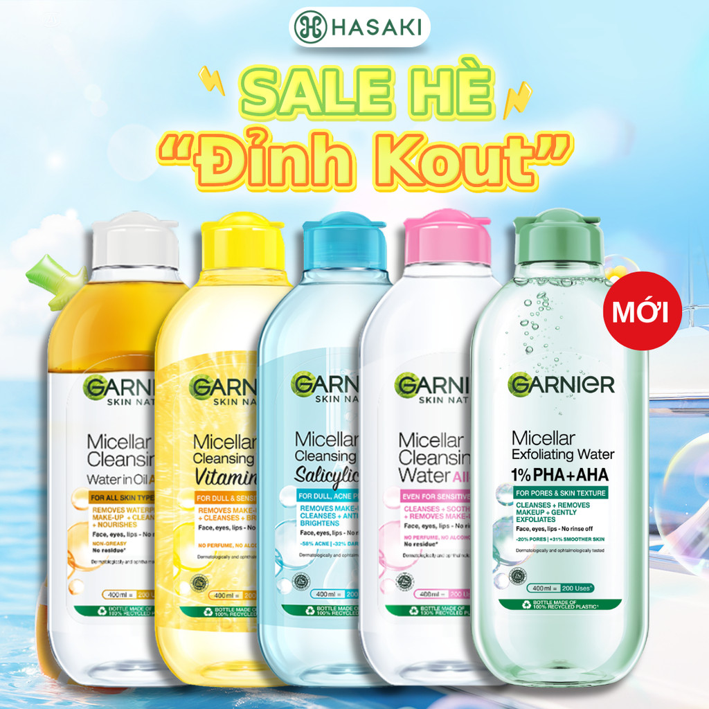 [DAILY] Nước Tẩy Trang Garnier Làm Sạch Sâu Dịu Nhẹ Cho Mọi Loại Da 400ml Hasaki Chính Hãng