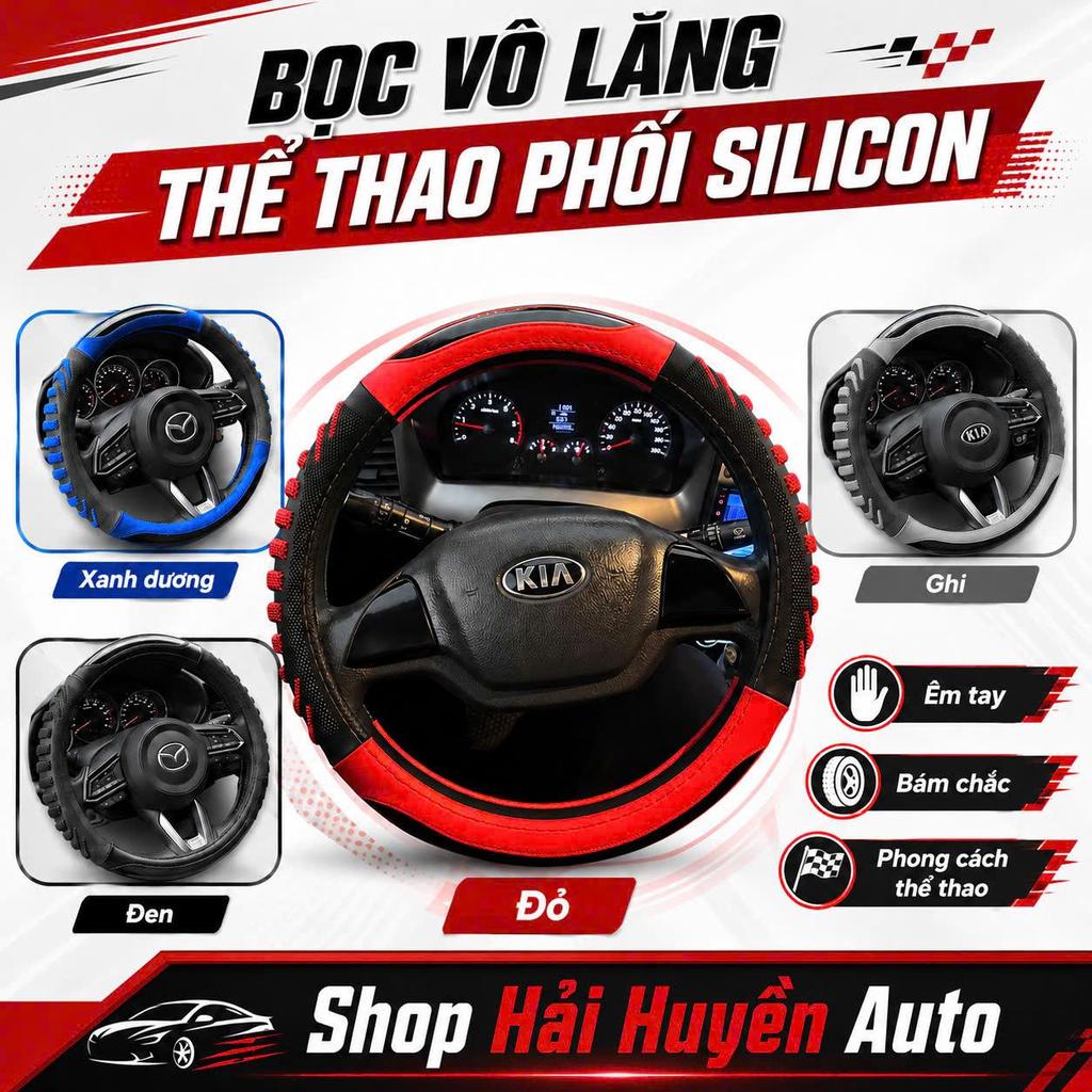 [TOP 1] Bọc vô lăng thể thao phối silicon mẫu mới đủ size cho các dòng xe con và xe tải xe đầu kéo xe ben
