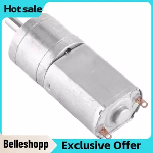 Belleshopp 10 Động cơ giảm tốc điện cao cấp 9v Sở thích DC 12V 15-200RPM Đường kính ngoài 20MM (12V 15RPM)