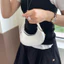 SQ11 Niche thiết kế màu trơn mặt trăng túi xách răng phong cách mới đa năng thời trang túi xách nhẹ