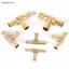 1 Đầu nối ống nhiên liệu 3 chiều bằng đồng thau 6 ~ 16mm Khí dầu khí nén [VN]