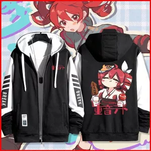 BH2 UTAU VOCALOID Kasane Teto Áo cardigan có mũ trùm đầu áo nỉ nữ áo khoác ngoài áo khoác HB2